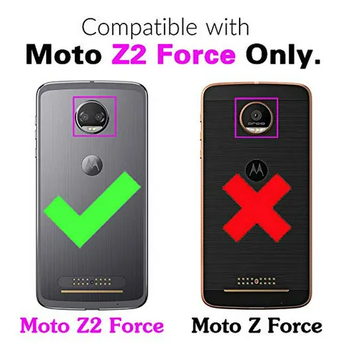 Funda Compatible Con Moto Z2 Force Y Protector De Pantalla D