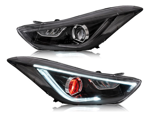 Hyundai Elantra 2012-2015  Faros Led Delantero Luz Diablo