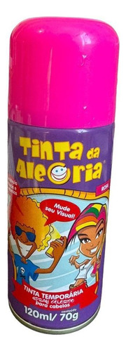 Maquiagem Capilar Tinta Da Alegria Cor Rosa 120ml- 2un