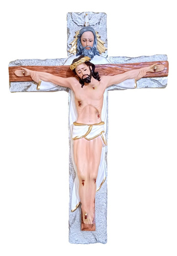 Cruz Trinitaria, Padre, Hijo Y Espíritu Santo De 70 Cm 