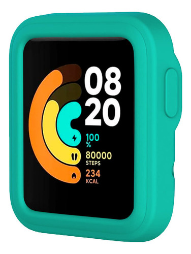 Case De Silicona Para Xiaomi Mi Watch Lite Verde Esmeralda