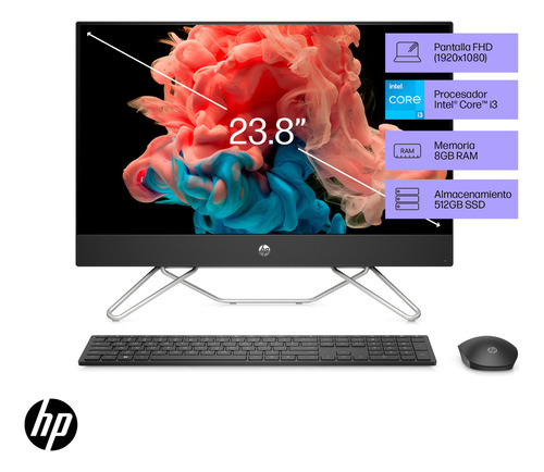 Computador Hp All In One Hp 24-cb1023la Intel Core I3 8gb Ram 512gb Ssd