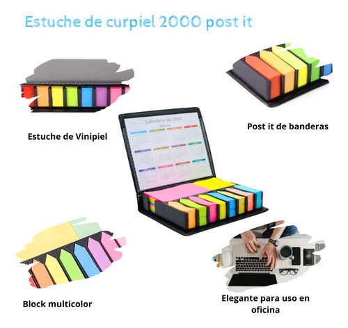 Estuche De Notas Adhesivas It De Colores Oficina 2 Pzas