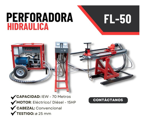 Perforadora Hidráulica Fl-50 - Precisa Y Efectiva