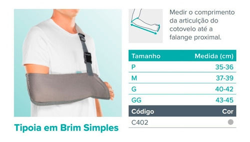 Imagem 2 de 4 de Tipoia Em Brim Simples Chantal C402 Bilateral