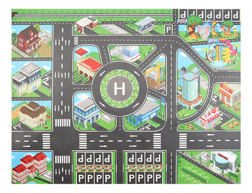 X Game Mat 130*100 Modelo De Coche De Tráfico Urbano Inglés