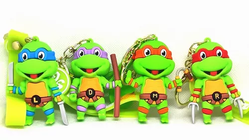 Chaveiro As Tartarugas Ninja  Leonardo, Donatello, Michelangelo e Raphael