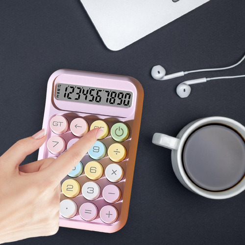 Botones Mecánicos De Calculadora De 10 Dígitos Pantalla