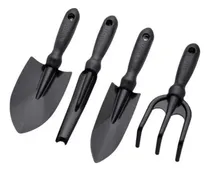 Comprar Juego Jardín X 4 Piezas Plásticas - Palas Escardillo Tenedor Color Negro