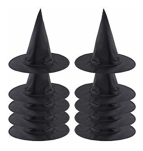 Qbsm 10 Pcs Mujeres Sombreros De Brujas Negras R2t81