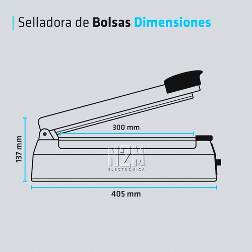 Imagen 5 de 10 de Selladora Cortadora Bolsas 30 Cm Regulador Progresivo Premiun