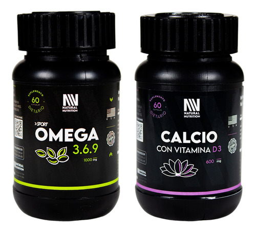 Natural Nutrition Kit Omega 369 + Calcio Vitamina D3