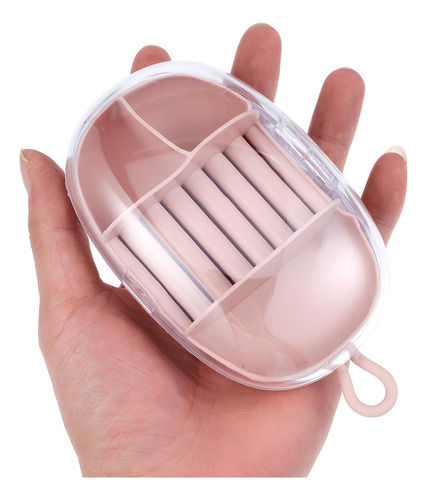 Joyero De Viaje Rosa Portátil Mini Estuche De Viaje, Soporte