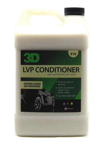 Imagen 1 de 2 de 3d Lvp Conditioner  Cueros Vinilos Plast 1 Galon - Higlossg