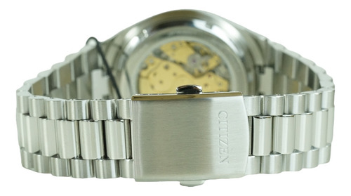 Reloj Hombre Citizen Nj0151-88x Automatico Plateado Azul Azul Turquesa