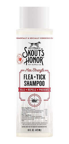 Shampoo Skouts Honor Contra Pulgas Y Garrapatas Para Perro 