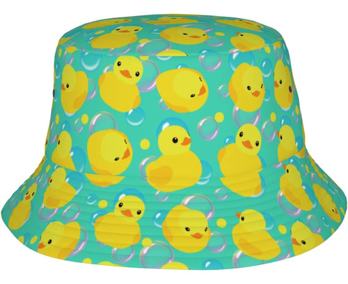 Sombrero De Goma Amarillo Con Diseño De Patos
