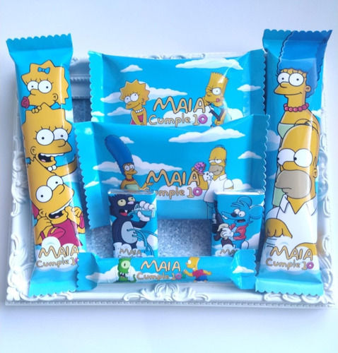 Golosinas Personalizadas Para 10 Chicos Los Simpsons