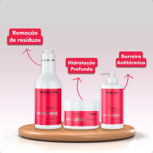 Kit Spa Dos Lisos Hidratação 3 Passos 0,9kg Treeliss