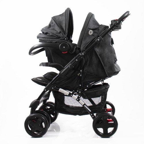 Cochecito Bebé Con Huevito Cuna Adagio Travel System Rainbow Color Negro Chasis Negro