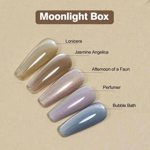 Set De Esmalte Gel Efecto Ojo De Gato 5 Colores Con Imán