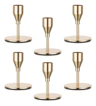 Comprar Portavelas Cónicos Dorados Para Candelabros Soporte De Velas