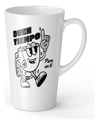 Taza Tazon Mug Es Hora Del Te 17 Onzas Conica