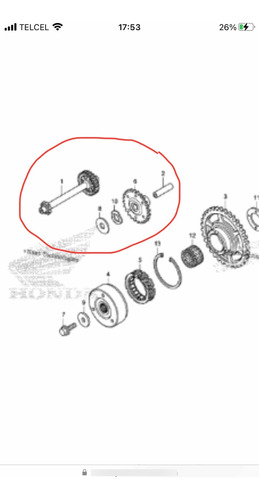 Engranes Marcha Reductores Bendix Honda Cbr 1000rr 17-23