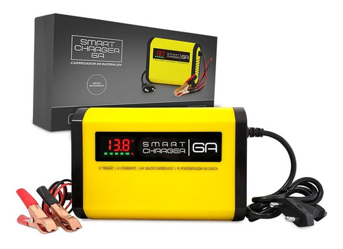 Carregador Bateria 6ah C/ Indicativo Carga Automotivo E Moto
