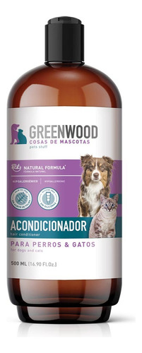 Acondicionador Perros Y Gatos X 500ml Greenwood Veterinario