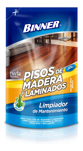 Limpiador Mantenimiento De Pisos Madera 500 Ml Doy Pack