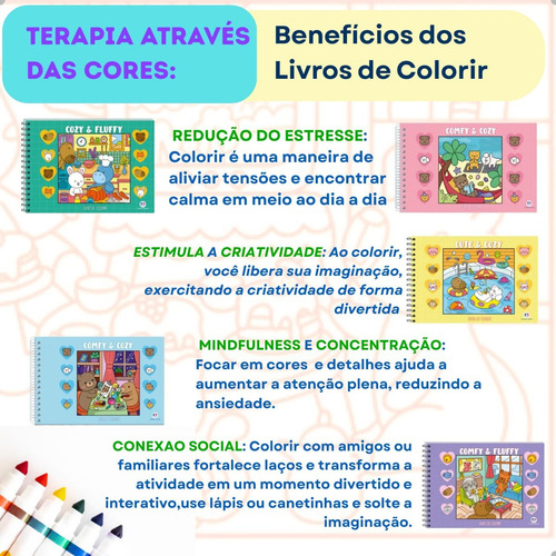 Livro De Colorir Comfy & Cozy Estilo Bobbie Goods Capa Dura
