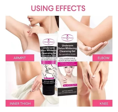 Crema\gel Aclara Limpia Cuello Codos Axilas Obscuras Tiznada