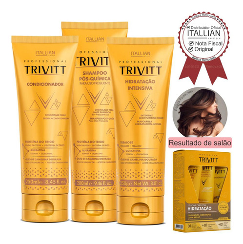 Kit Manutenção Trivitt Home Care Hidratação Itallian 780g