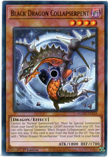 Black Dragon Collapserpent Carta Yugi Mged-en133 Rare