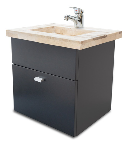 Imagen 8 de 9 de Vanitory Colgante 40cm Travertino Griferia Envio Gratis
