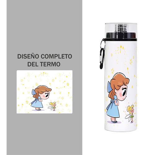 Termo Cilindro Princesas Botella 750ml Wendy