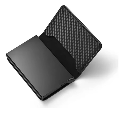 Tarjetero Inteligente Rfid Aluminio Con Cuero Sintético Amarillo