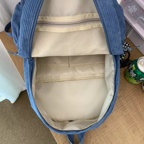 `. Mochila Negra Simple De Pana Para Mujeres Estudiantes Univer