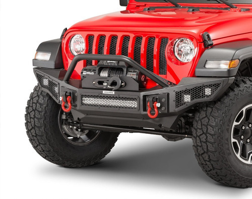 Imagen 1 de 5 de Defensa Delantera Rockline Full Jeep Wrangler 2007/2018 Color Negra
