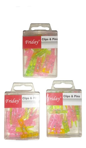 Pack 3 Cajas Mini Palillos Plásticos 3 Cm 