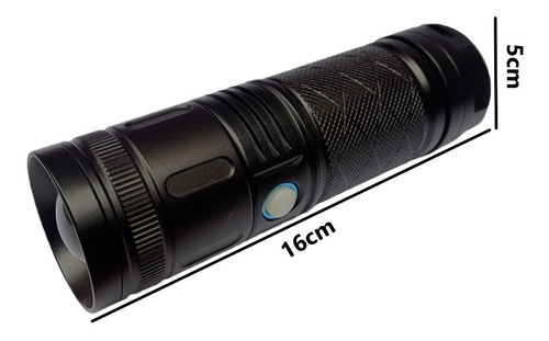 Linterna Led Zoom De Caza O Táctica Recargable Usb C