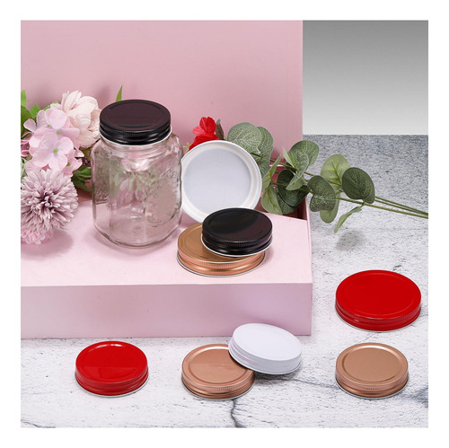 Tapa De Jar Mason Uxcell 24 Pcs, Propina Regular De Tapas De