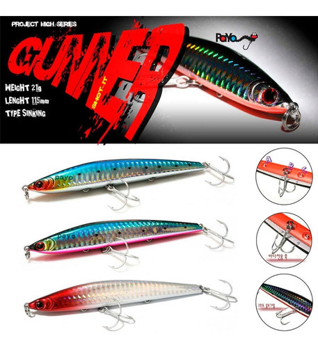 Cebo artificial Payo Gunner 115 Traíra Tucuna, color dorado Payo Gunner 04
