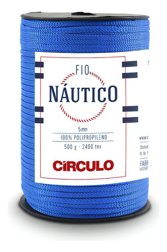 Cordão Fio Náutico 5mm Círculo Polipropileno Crochê Tricô Cor Royal - 2314