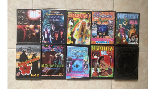 10 Dvd De Videos Musicales En Ingles Chatarrita 60 70 80 90 (Usado)