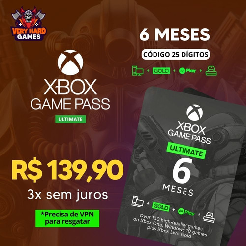 Xbox Game Pass Ultimate 6 Meses