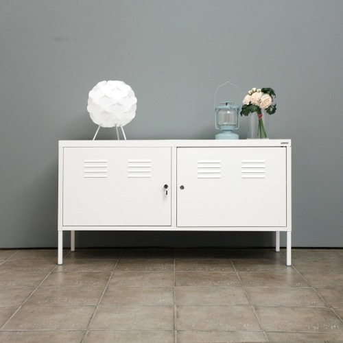 Mueble  Rack Metalico Blanco - Repisas Interiores Regulables