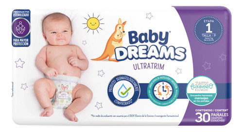 Pañales Babydreams 1 X 30unds - Unidad a $1163