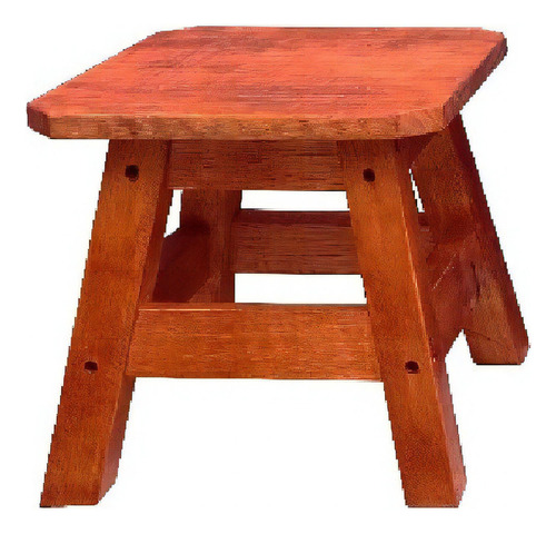 Banco, taburete, taburete profesional de madera, 28 cm, acabado de estructura, color natural